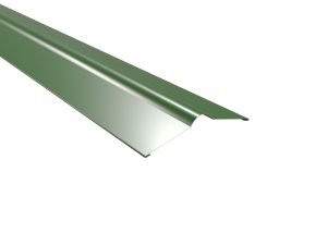 Firstbleche, flach, 140x140 mm 25µm Polyester, RAL 6002-laubgrün