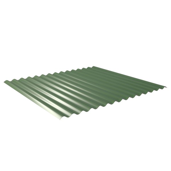 W-1/1064LK, RAL 6002-laubgrün Profil 76/18-Sinus, D=0,50 mm, 25µm Polyester/RSB