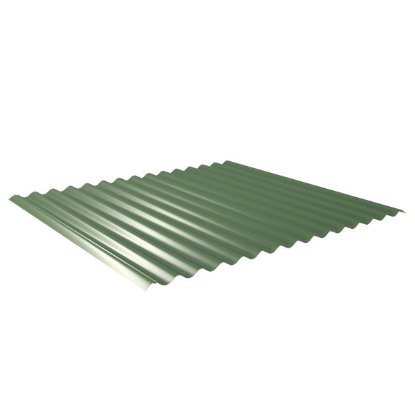 W-1/1064LR, RAL 6002-laubgrün Profil 76/18-Sinus, D=0,50 mm, 25µm Polyester/RSB