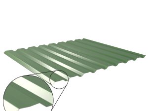 W-20/1100LAZ, RAL 6002-laubgrün D=0,50 mm, 25µm Polyester/RSB