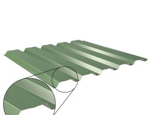 W-35/1035LAZ, RAL 6002-laubgrün D=0,50 mm, 25µm Polyester/RSB