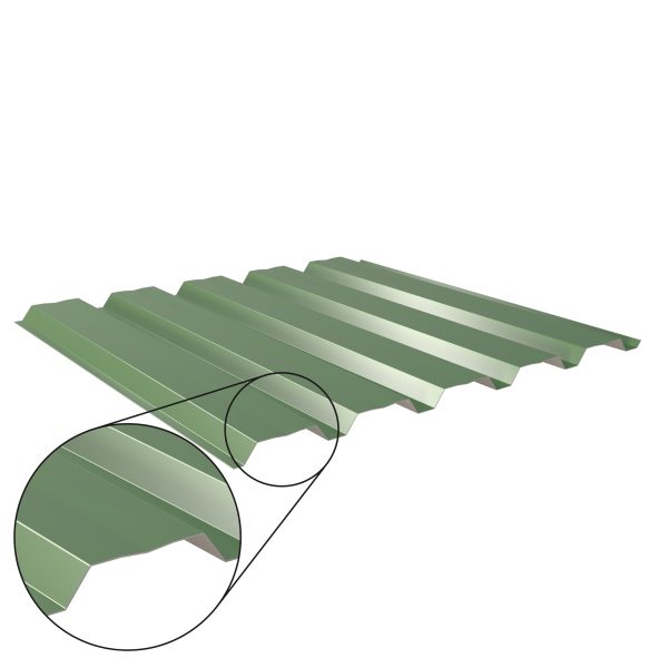 W-35/1035LAZ, RAL 6002-laubgrün D=0,50 mm, 25µm Polyester/RSB