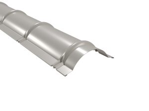 Firstbleche, halbrund, 1860 mm 25µm Polyester, RAL 7035-lichtgrau