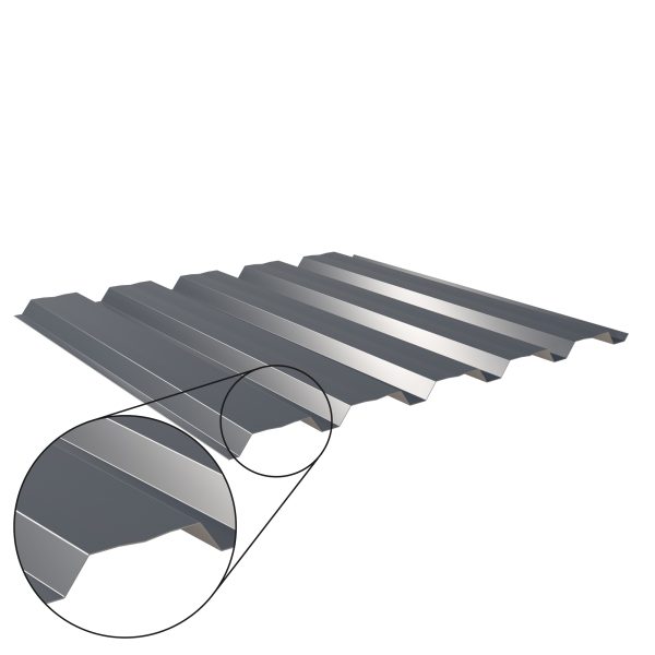 W-35/1035LAZ, RAL 7016-anthrazitgrau D=0,50 mm, 25µm Polyester/RSB