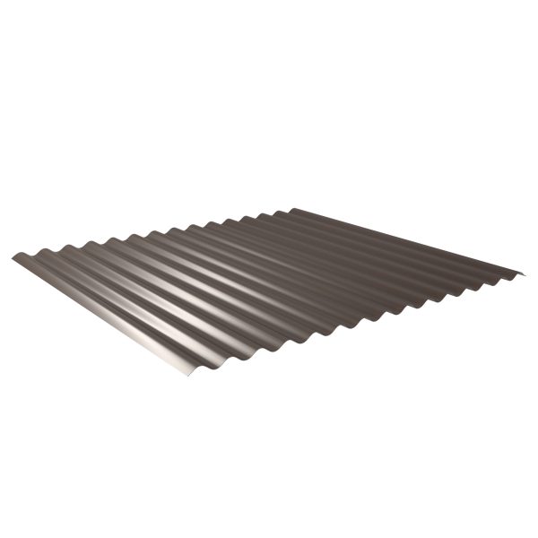 W-1/1064LK, RAL 8014-sepiabraun Profil 76/18-Sinus, D=0,50 mm, 25µm Polyester/RSB