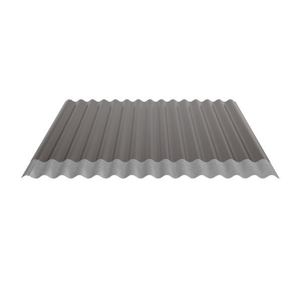 W-1/1064LR, RAL 8014-sepiabraun Profil 76/18-Sinus, D=0,50 mm, 25µm Polyester/RSB