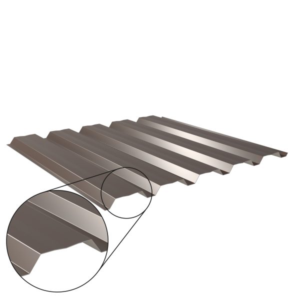 W-35/1035LAZ, RAL 8014-sepiabraun D=0,50 mm, 25µm Polyester/RSB
