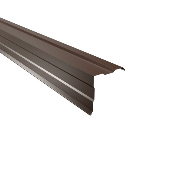 Ortgangwinkel, gesickt, 150x150 mm - 90° Stahl= 0,50 mm, 25µm Polyester/RSB