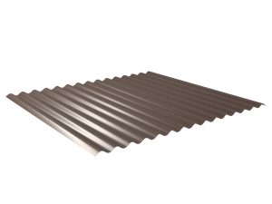 W-1/1064LA, RAL 8011-nussbraun Profil 76/18-Sinus, D=0,50 mm, 25µm Polyester/RSB