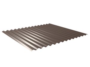 W-1/1064LK, RAL 8011-nussbraun Profil 76/18-Sinus, D=0,50 mm, 25µm Polyester/RSB