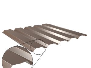 W-35/1035LAZ, RAL 8011-nussbraun D=0,50 mm, 25µm Polyester/RSB