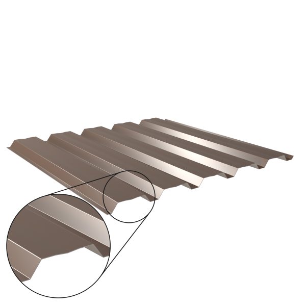 W-35/1035LAZ, RAL 8011-nussbraun D=0,50 mm, 25µm Polyester/RSB