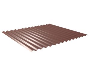 W-1/1064LA, RAL 8012-rotbraun Profil 76/18-Sinus, D=0,50 mm, 25µm Polyester/RSB
