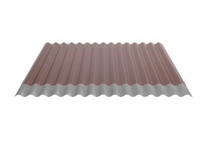 W-1/1064LK, RAL 8012-rotbraun Profil 76/18-Sinus, D=0,50 mm, 25µm Polyester/RSB