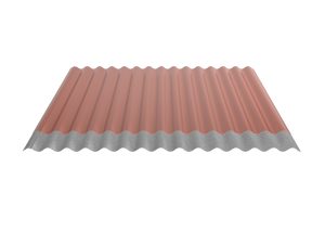 W-1/1064LK, RAL 8004-kupferbraun Profil 76/18-Sinus, D=0,50 mm, 25µm Polyester/RSB