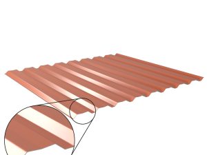 W-20/1100LAZ, RAL 8004-kupferbraun D=0,50 mm, 25µm Polyester/RSB