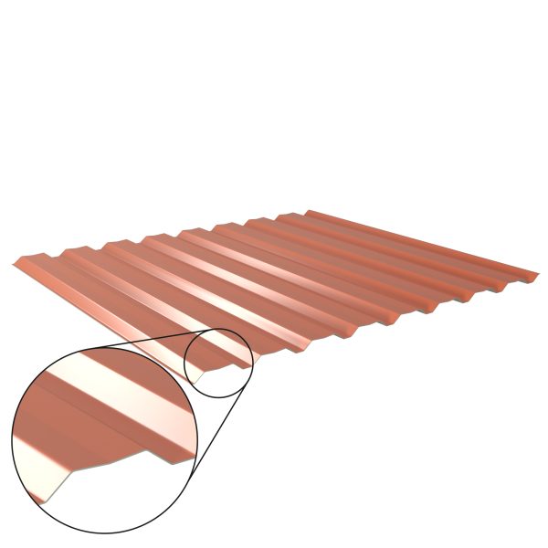W-20/1100LAZ, RAL 8004-kupferbraun D=0,50 mm, 25µm Polyester/RSB