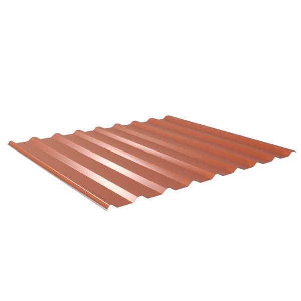W-20/1100LR, RAL 8004-kupferbraun D=0,50 mm, 25µm Polyester/RSB