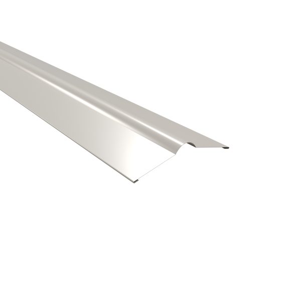 Firstbleche, flach, 140x140x2000 mm 25µm Polyester, RAL 9010-reinweiß