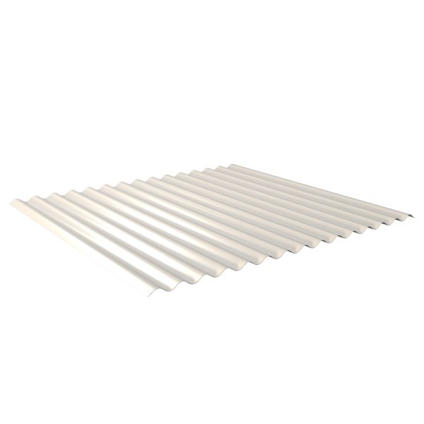 W-1/1064LA, RAL 9010-reinweiß Profil 76/18-Sinus, D=0,50 mm, 25µm Polyester/RSB