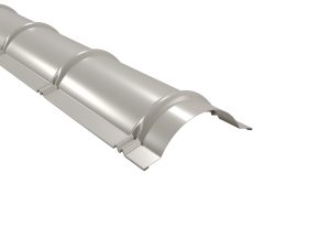 Firstbleche, halbrund, 1860 mm 25µm Polyester, RAL 9002-grauweiß