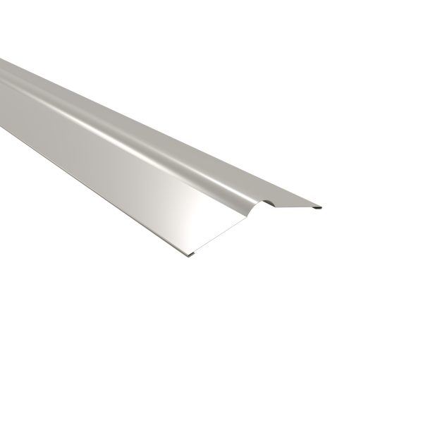 Firstbleche, flach, 140x140x2000 mm 25µm Polyester, RAL 9002-grauweiß