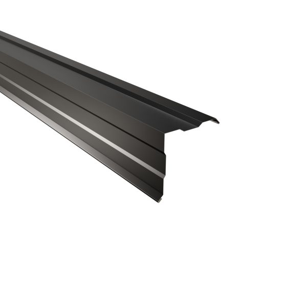 Ortgangwinkel, gesickt, 150x150 mm - 90° Stahl= 0,50 mm, 25µm Polyester/RSB