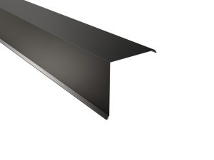Ortgangwinkel, gesickt, 115 x115 mm 25µm Polyester, RAL 9005-tiefschwarz