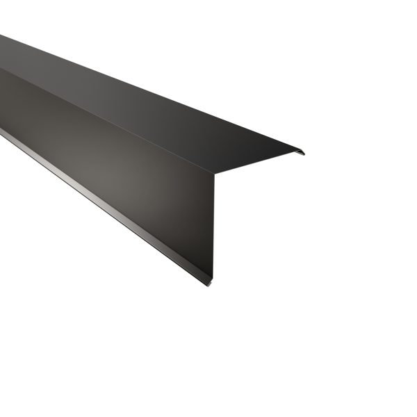 Ortgangwinkel, gesickt, 115 x115 mm 25µm Polyester, RAL 9005-tiefschwarz