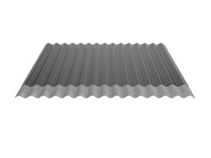 W-1/1064LR, RAL 9005-tiefschwarz Profil 76/18-Sinus, D=0,50 mm, 25µm Polyester/RSB