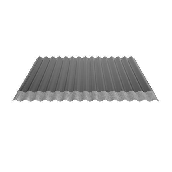 W-1/1064LR, RAL 9005-tiefschwarz Profil 76/18-Sinus, D=0,50 mm, 25µm Polyester/RSB