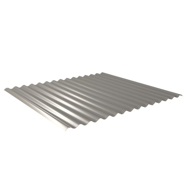 W-1/1064LR, RAL 9007-graualuminium Profil 76/18-Sinus, D=0,50 mm, 25µm Polyester/RSB