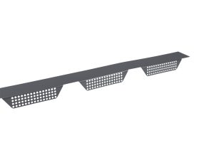 Zahnleisten Typ W-35 groß, gelocht Stahl=0,75 mm, 25my Polyester