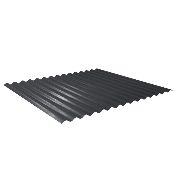 W-1/1064LA, Farbe 23-dunkelgrau Profil 76/18-Sinus, D=0,50 mm, 35µm Mattpolyester/RSB