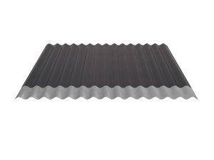 W-1/1064LR, Farbe 23-dunkelgrau Profil 76/18-Sinus, D=0,50 mm, 35µm Mattpolyester/RSB