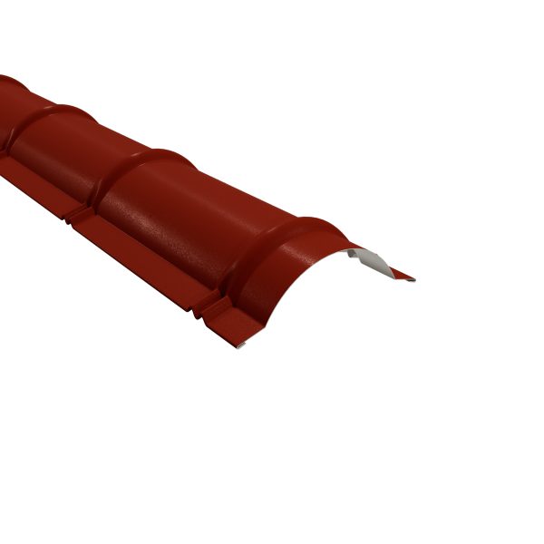 Firstbleche, halbrund, 1860 mm 35µm Mattpolyester, Farbe 29-rot