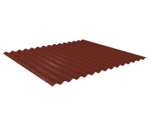 W-1/1064LA, Farbe 29-rot Profil 76/18-Sinus, D=0,50 mm, 35µm Mattpolyester/RSB