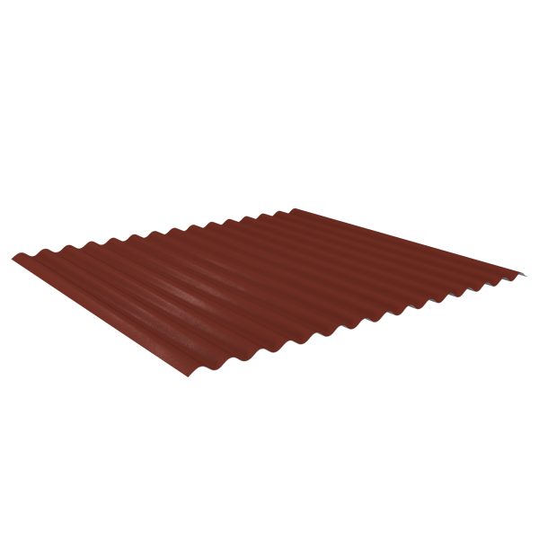 W-1/1064LA, Farbe 29-rot Profil 76/18-Sinus, D=0,50 mm, 35µm Mattpolyester/RSB