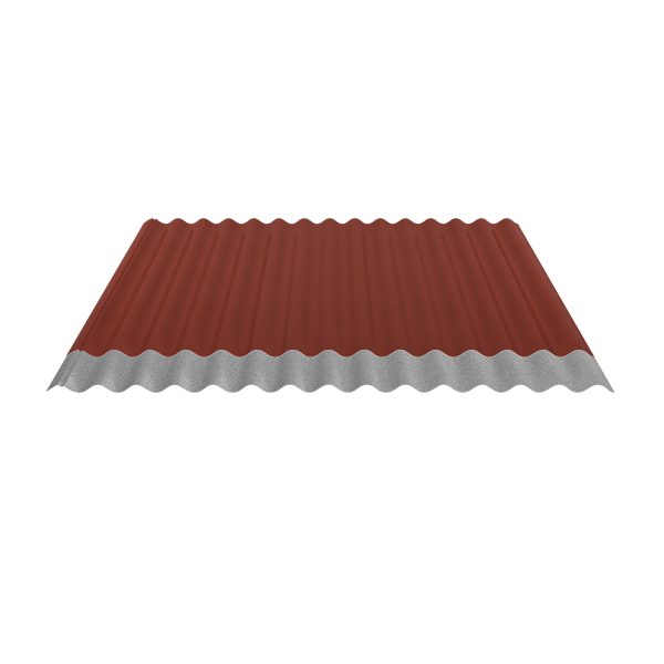 W-1/1064LR, Farbe 29-rot Profil 76/18-Sinus, D=0,50 mm, 35µm Mattpolyester/RSB