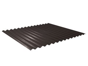 W-1/1064LK, Farbe 32-dunkelbraun Profil 76/18-Sinus, D=0,50 mm, 35µm Mattpolyester/RSB