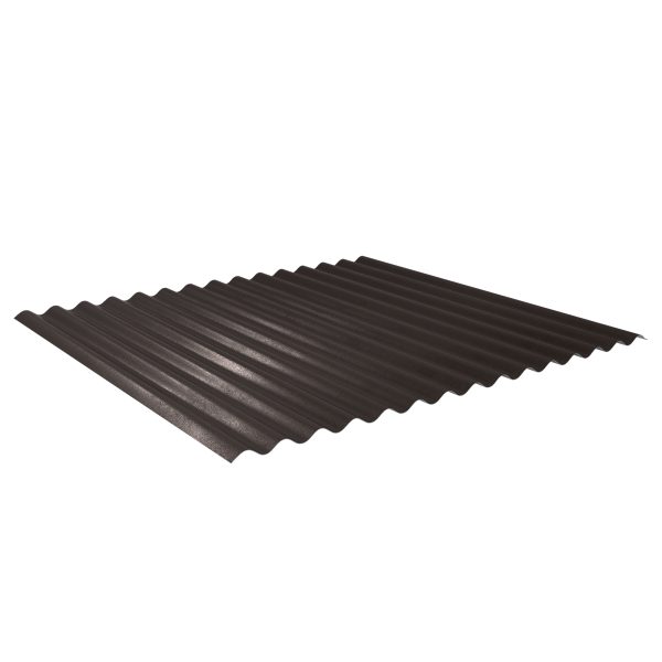 W-1/1064LK, Farbe 32-dunkelbraun Profil 76/18-Sinus, D=0,50 mm, 35µm Mattpolyester/RSB