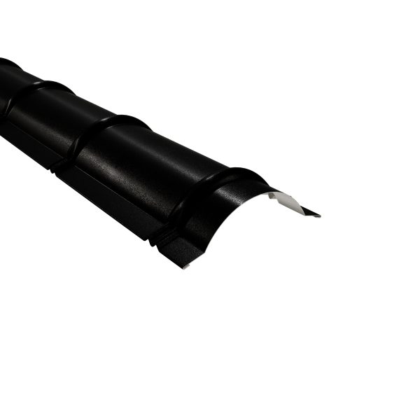Firstbleche, halbrund, 1860 mm 35µm Mattpolyester, Farbe 33-schwarz