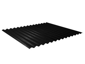 W-1/1064LK, Farbe 33-schwarz Profil 76/18-Sinus, D=0,50 mm, 35µm Mattpolyester/RSB