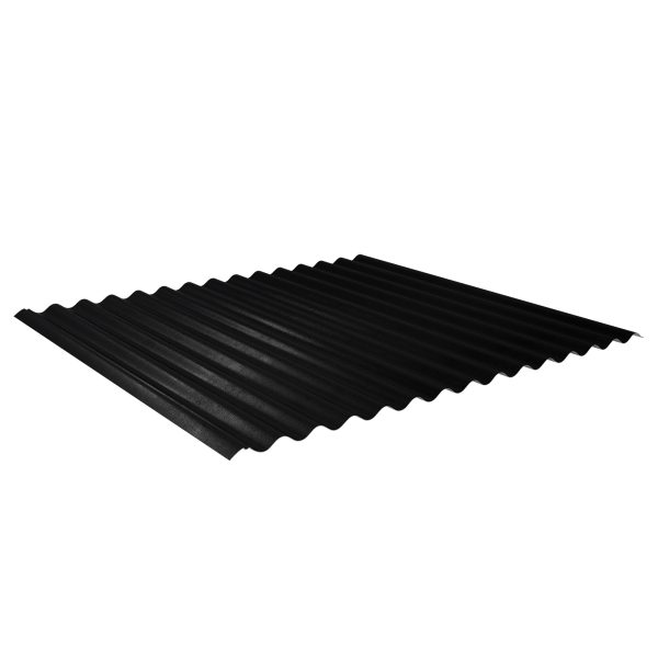 W-1/1064LK, Farbe 33-schwarz Profil 76/18-Sinus, D=0,50 mm, 35µm Mattpolyester/RSB