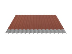 W-1/1064LK, Farbe 75-ziegelrot Profil 76/18-Sinus, D=0,50 mm, 35µm Mattpolyester/RSB