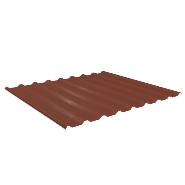 W-20/1100LR, Farbe 75-ziegelrot D=0,50 mm, 35µm Mattpolyester/RSB
