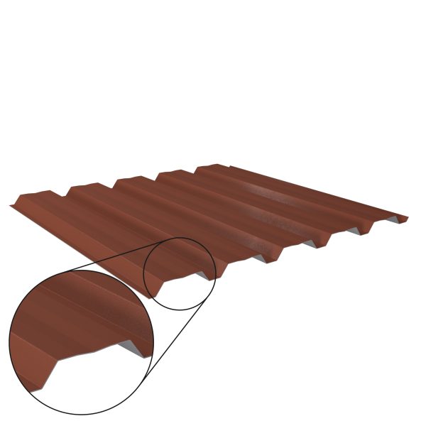 W-35/1035LAZ, Farbe 75-ziegelrot D=0,50 mm, 35µm Mattpolyester/RSB