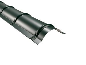 Firstbleche, halbrund, 1860 mm 60µm Puramid, RAL 6005-moosgrün