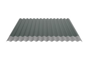 W-1/1064LR, RAL 6005-moosgrün Profil 76/18-Sinus, D=0,50 mm, 60µm Puramid/RSB