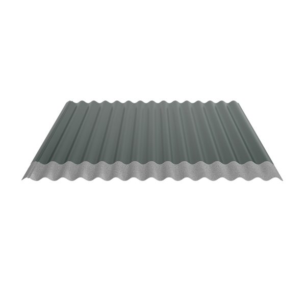 W-1/1064LR, RAL 6005-moosgrün Profil 76/18-Sinus, D=0,50 mm, 60µm Puramid/RSB
